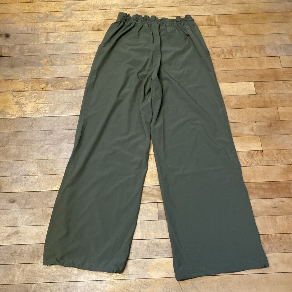 Rachel Zoe Pants Women’s Size Medium Green Drawstring Wide leg - Picture 9 of 12